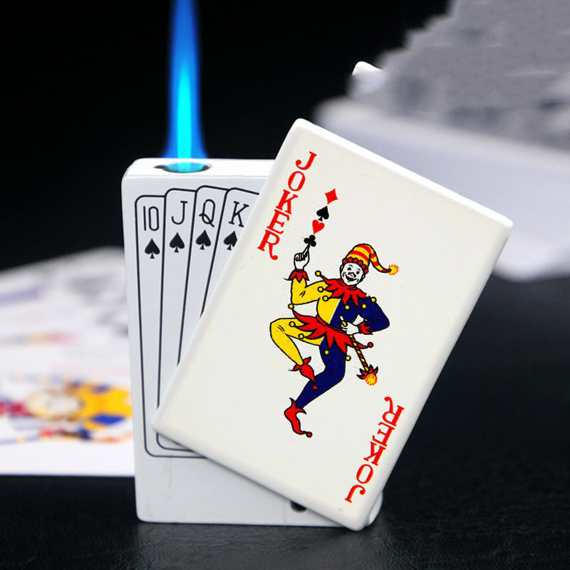 Poker Card Metal Windproof Straight Forward Creative Personalized Lighter
